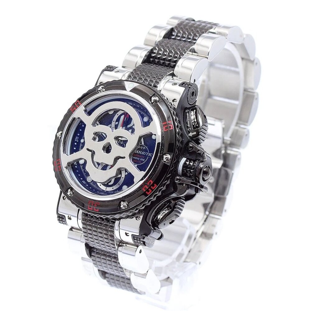 AQUANAUTIC Sub Commander Skull diamond Silver Dial Automatic Men's Watch_898132